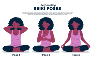 Simple diagram showing inhale, hold, and exhale phases of a breathing technique